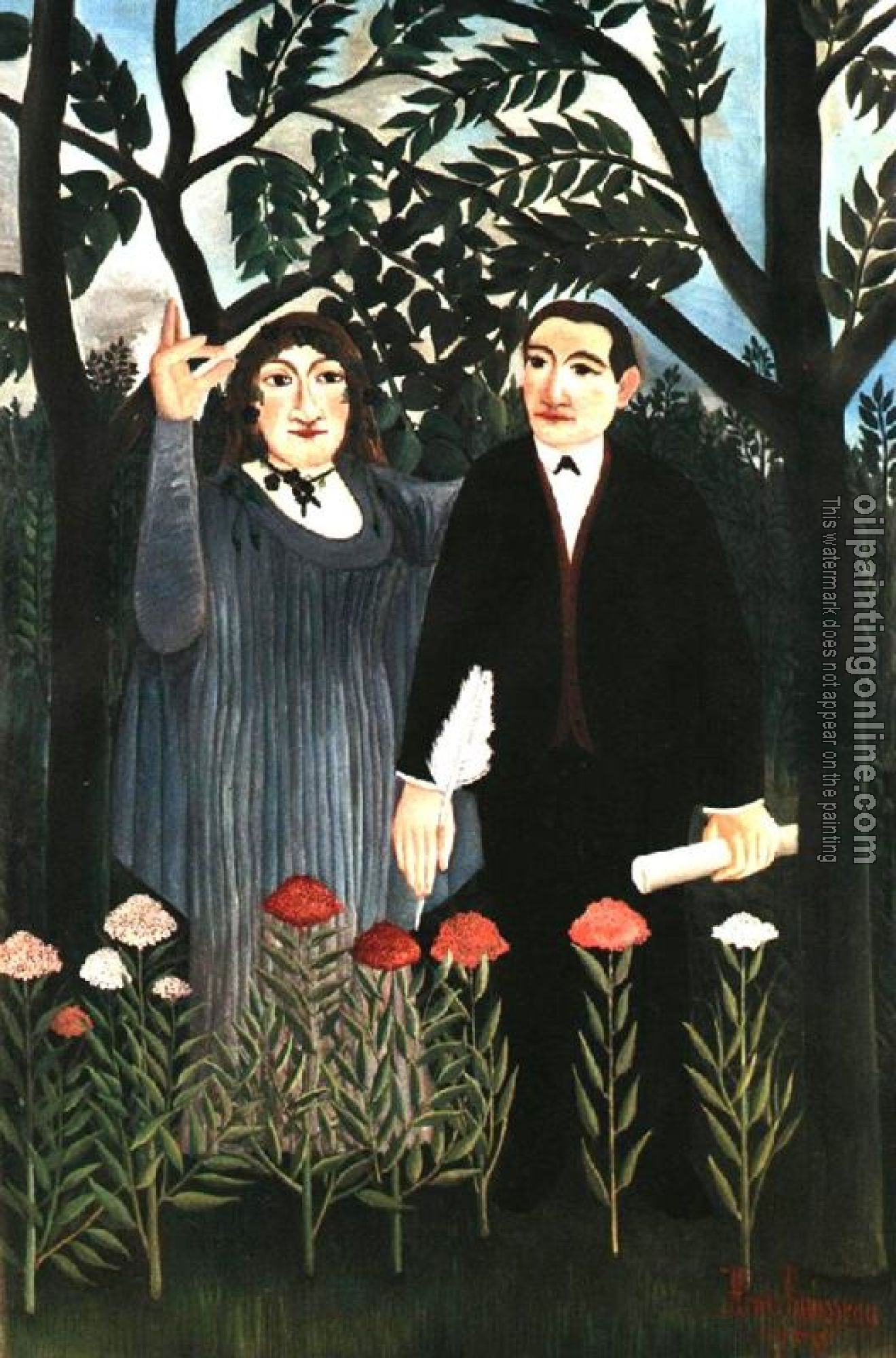 Henri Rousseau - The Muse Inspiring the Poet II